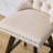  Leisure Style Swivel Velvet Bar Stools with Tufted, Wood Legs and Chrome Trim(Set of 2)-1767057014