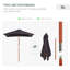 Parasol 78,7 po Semayah avec contrepoids inclus-636916575