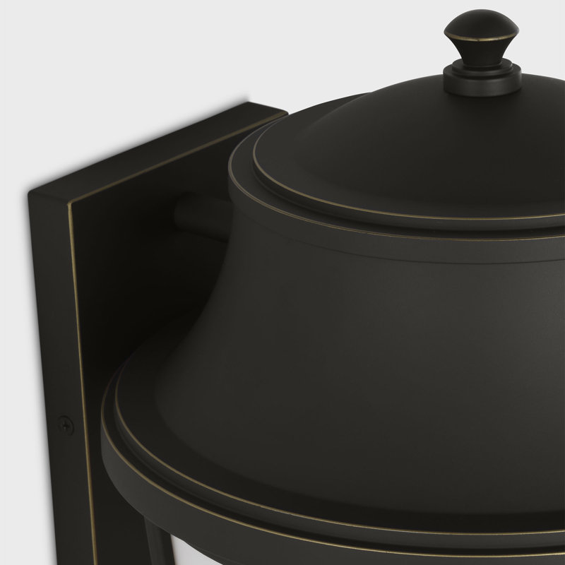 Portola Large Lantern from Generation Lighting , Antique Bronze, 18" H x 10.625" W x 11.375" D