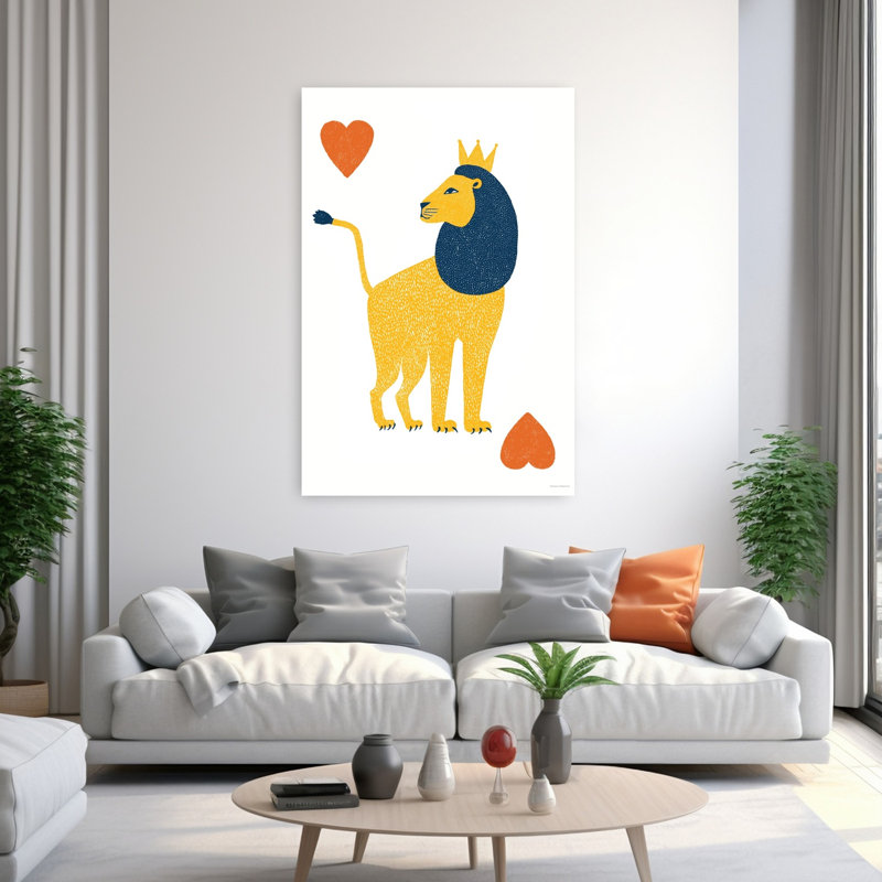 The Lion Card, art contemporain, H 60 po x l 40 po
