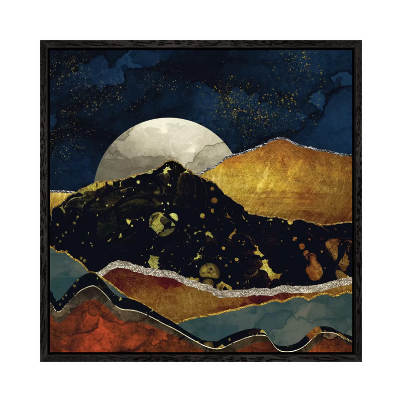 Bronze Night - Print on Canvas, Black Framed, 93.98 cm H x 93.98 cm W