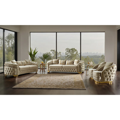 Lalah 4 - Piece Velvet Living Room Set by Rosdorf Park