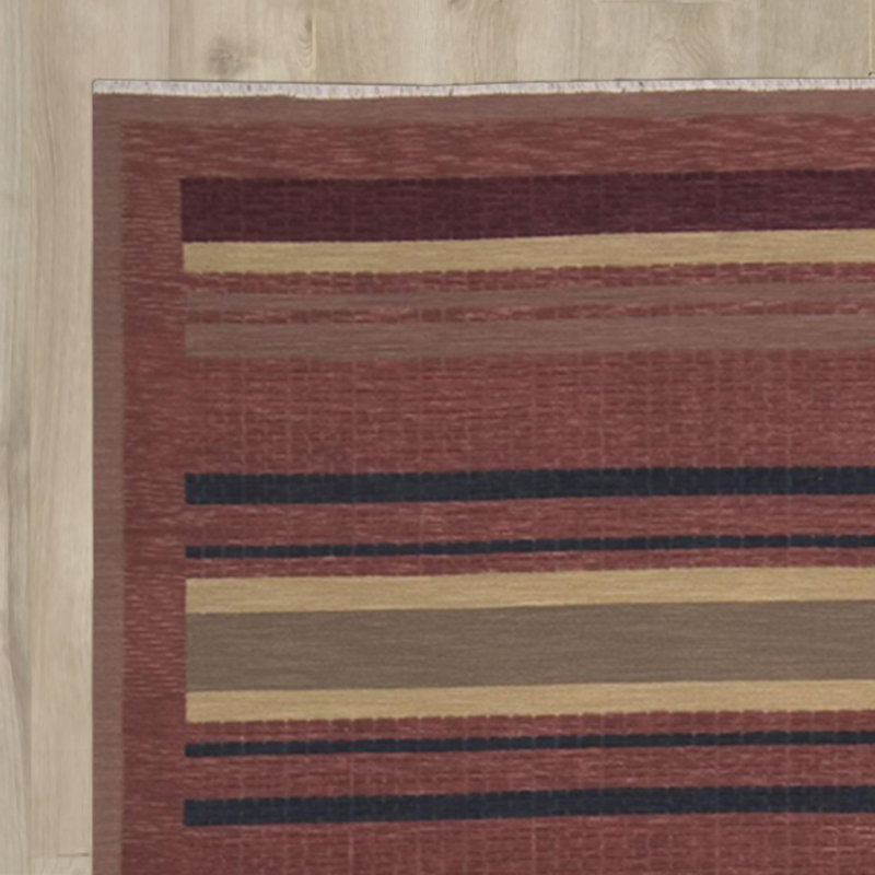 Tapis rouge en laine touffeté à la main Sherrelwood, Rectangle 8 pi 10 po x 11 pi 10 po