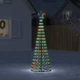 The Holiday Aisle® Christmas Tree Light Cone 275 Leds Colourful 70.9"