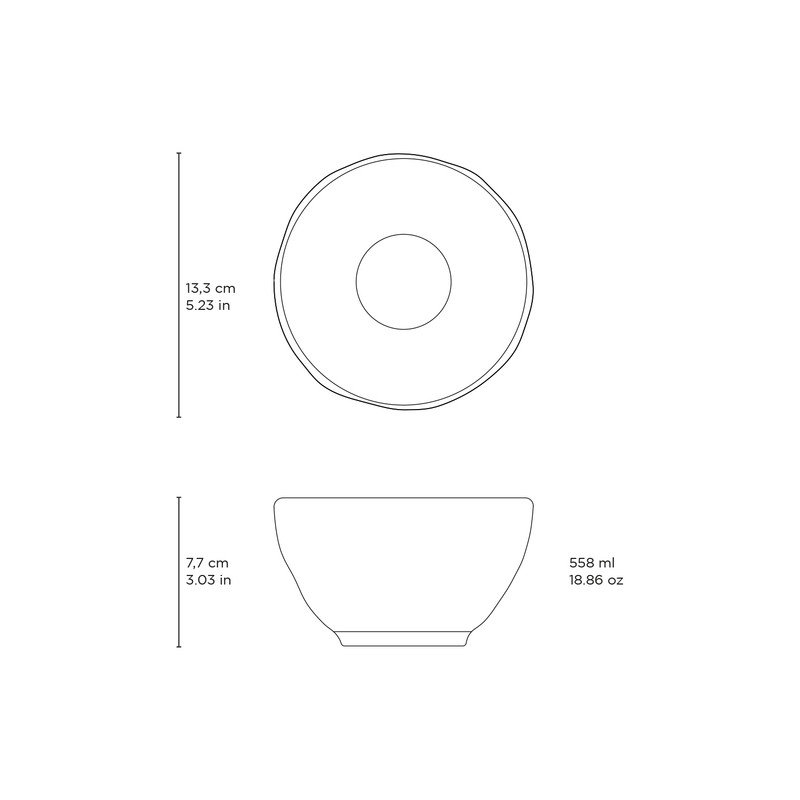 Organic Soup/Fruit Bowl Breeze Stoneware 18.87 Oz