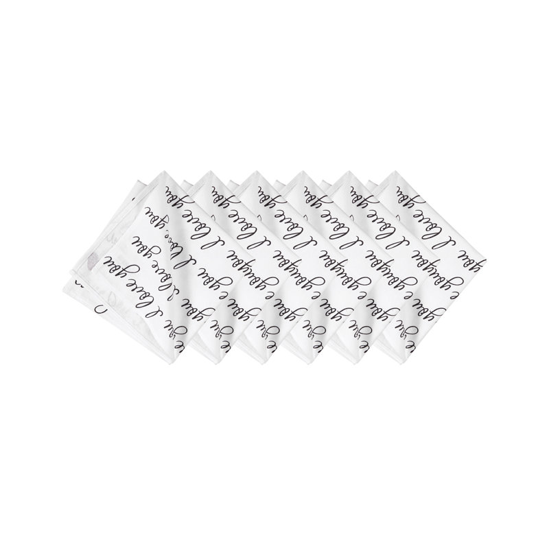 Serviette en coton 18 po Abdul'Malik I Love You Script