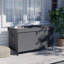 Blue Elephant 153.55cm W 643.5L Water Resistant Wicker Deck Box with Wheels-244159568