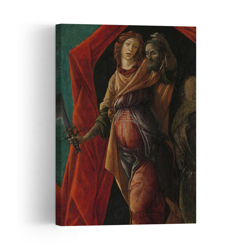 Judith With The Head Of Holofernes, 1497 Abstract Contemporary Wall Art Print by Sandro Botticelli - Wrapped Canvas Print