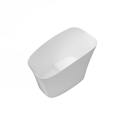 51 Inch Solid Surface Soaking Bathtub - Deep Soak Freestanding Tub