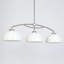 3-Light White Brushed Nickel Dome Pendant For Kitchen Island