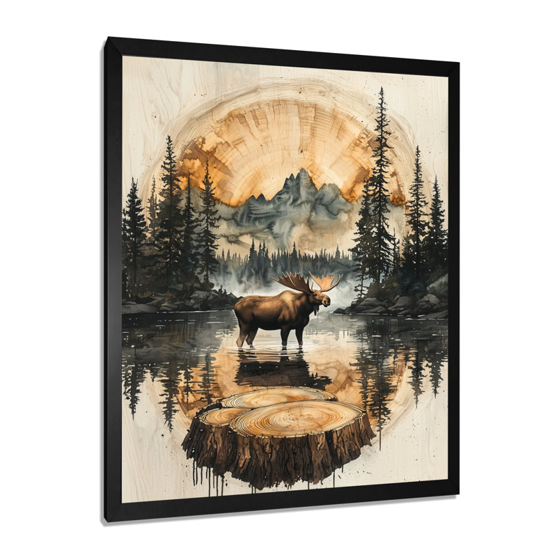 Goran - animaux, reproduction d'art sur toile, Impression d'un seul cadre photo, Noir, H 20 po x l 12 po