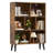 43.3" H x 31.5" W Wood Cube Bookcase Vertical Book Rack Library Shelves-273724035