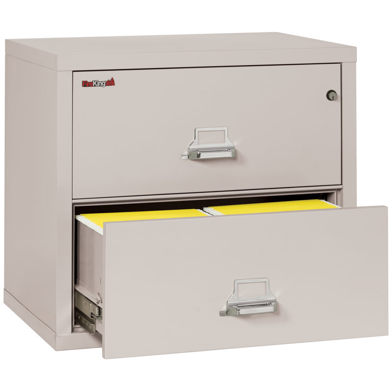 Fireproof 2 - Drawer File Cabinet, Platinum, Key Lock