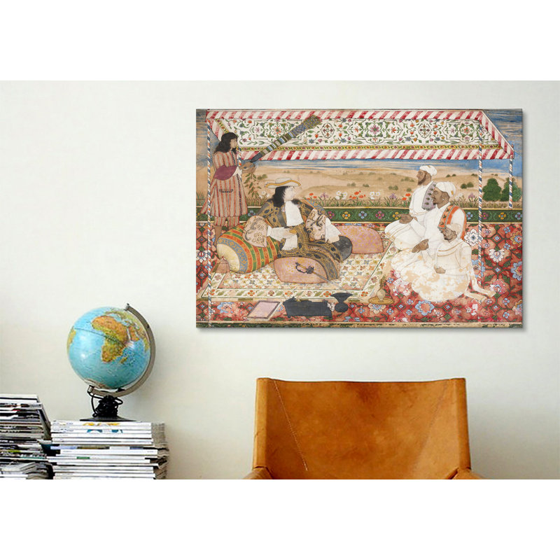 "the darbar of cornelis van cabinet bogaerde" , reproduction d’art sur toile islamique, H 40 po x l 60 po x P 1,5 po