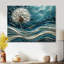 Pissenlit argenté dans des vagues turquoise éclatantes - Pissenlit, impression d'art mural-1187597124-1187597122