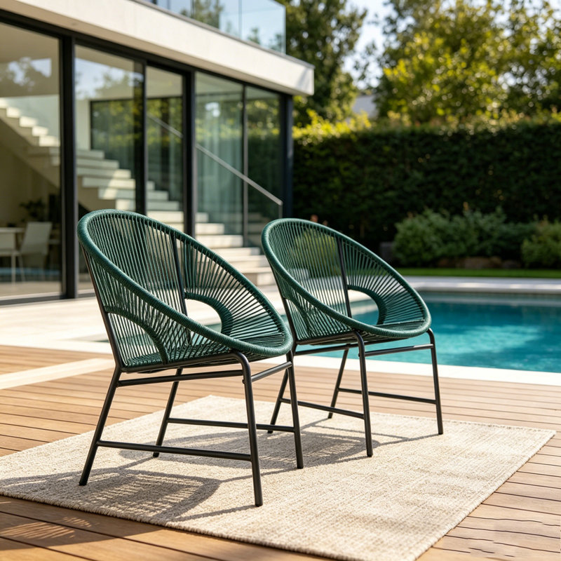 Ensemble de chaises de patio en osier, Sarcelle