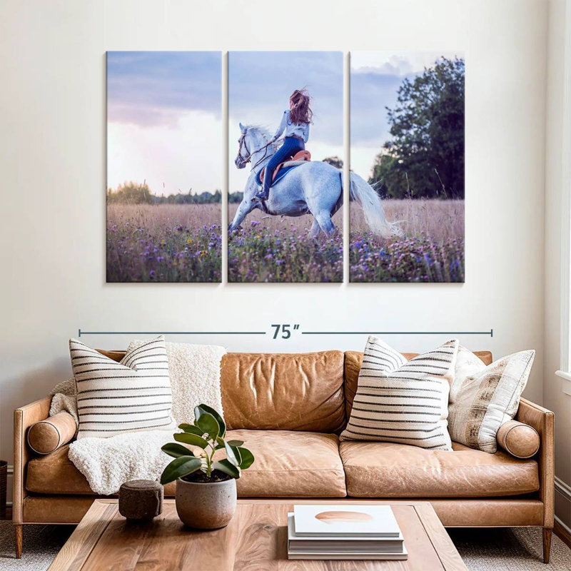 Mehar Girl On Horseback, 42" H x 65" W