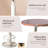 Dining Table Pine Round Solid Wood Top Metal Base Dining Table-86560744