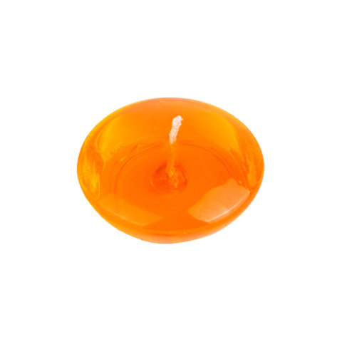 Bougie flottante à gel transparente sans parfum, Orange, Ensemble de 72