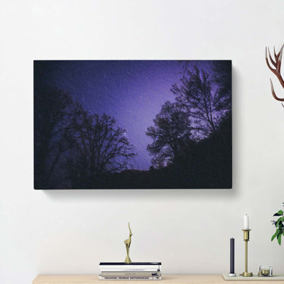Purple Stars - Wrapped Canvas Painting