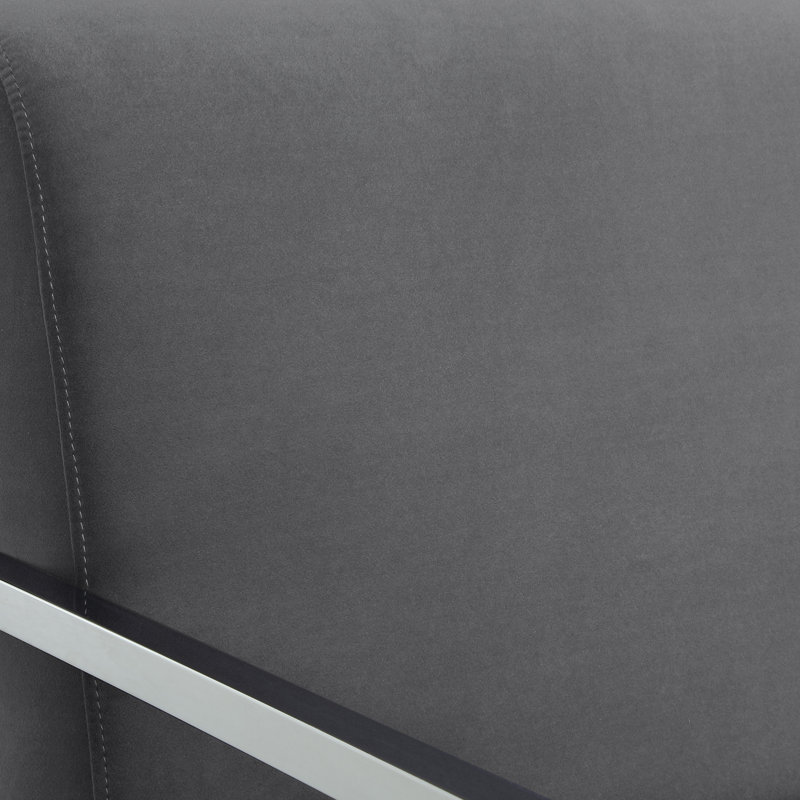 Fauteuil Keenan, Gris / Chrome, Chrome