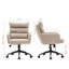 Faux Leather Swivel Office Chair with High Back Dual Cushion Backrest-289657069
