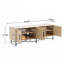 Armoire de rangement décorative 4 portes avec tablettes réglables-609598857
