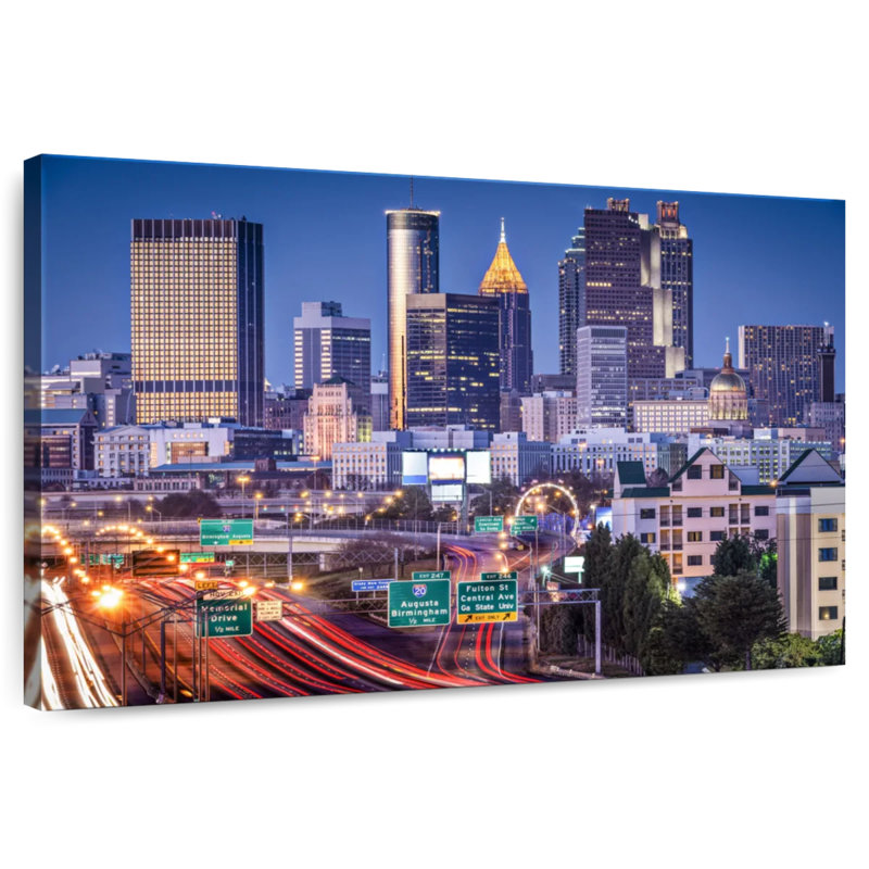 Ravi Atlanta Evening Rush, 24" H x 36" W