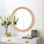 Miroir mural rond de 27,5 pouces pour meuble-lavabo, miroirs ronds en bois