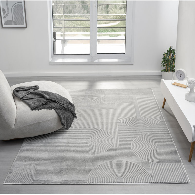 Nuevo Collection Modern Abstract Geometric Area Rug, Rectangle 3'6" x 5'2"