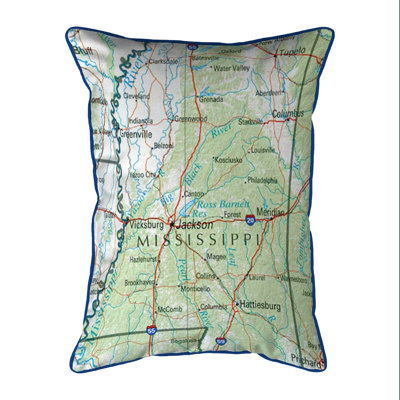 Housse et insert de coussin rectangulaire extérieur Mississippi