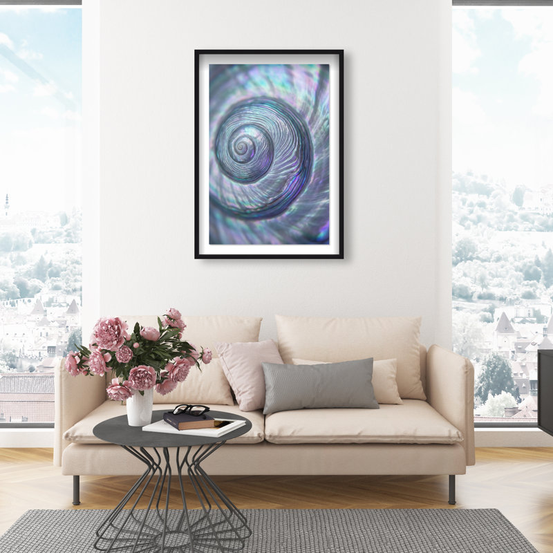 Sea Spiral Print by Oliver Gal, 37.5"H x 25.5"W, Black Shadowbox