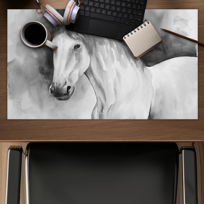 Domino horse - Gray Horse Gaming Mat for Home Decor