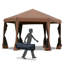 Pavillon de jardin hexagonal escamotable Outsunny