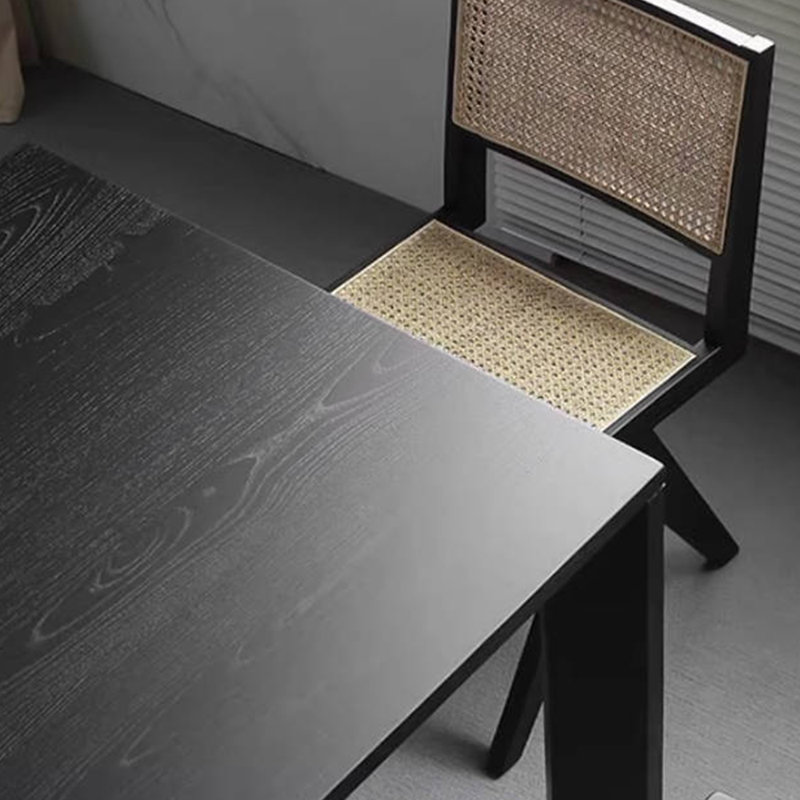 Table de salle à manger Skelsmergh, Noir, H 29,5 po x L 63 po x l 31,5 po