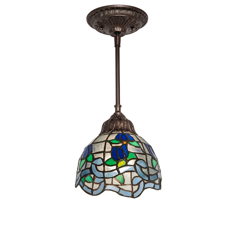 Mini-luminaire suspendu rose de 7 po