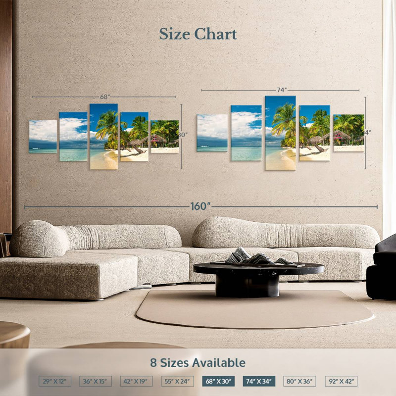 Saona Avonna, 34" H x 74" W