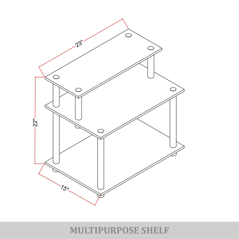 Tablette polyvalente à 3 niveaux Easy Twist, Brun