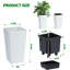 Ensemble de 2 pots à fleurs avec trous de drainage, moniteur de niveau d'eau, seau intérieur, arrosage automatique-932280495-932280482
