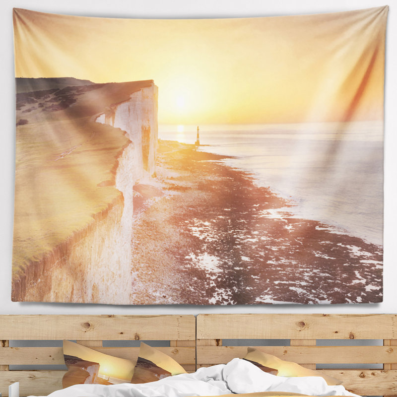 Tapisserie «Seashore Sunrise» sur la côte sud de l'Angleterre, H 50 po x l 60 po