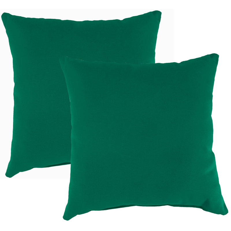 Sunbrella Outdoor Throw Pillow, Canvas Forest Green