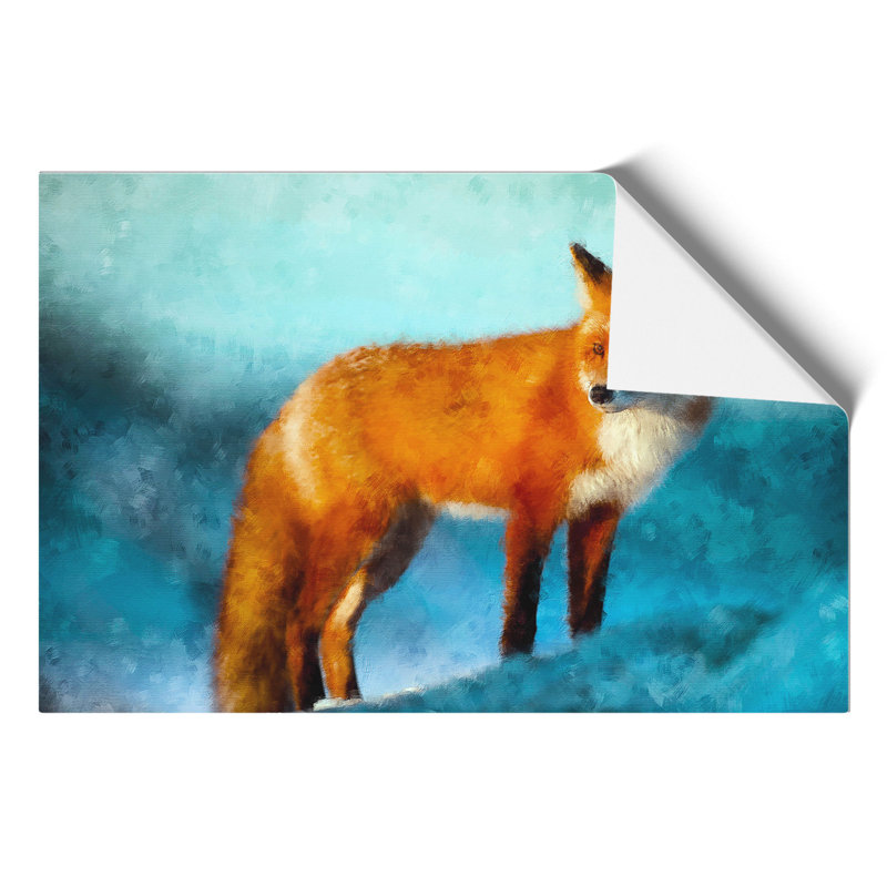 Red Fox Painting - Frameless Print, 21cm H x 30cm W x 0.1cm D