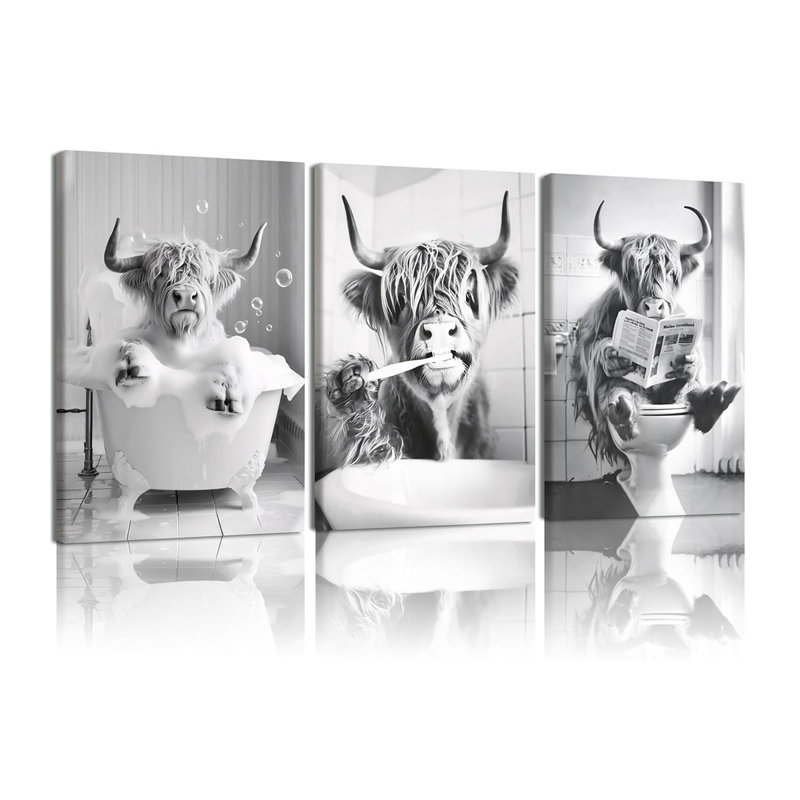 3 Piece Wrapped Canvas Print, 40 cm H x 30 cm W