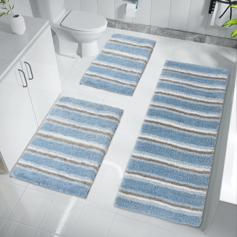Amyr Non-Slip Bath Rug, Blue