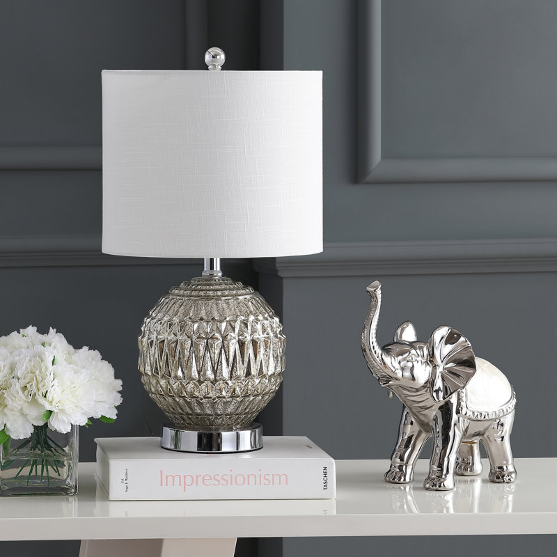 Lampe de table à DEL en verre / métal 20,5 po Coll