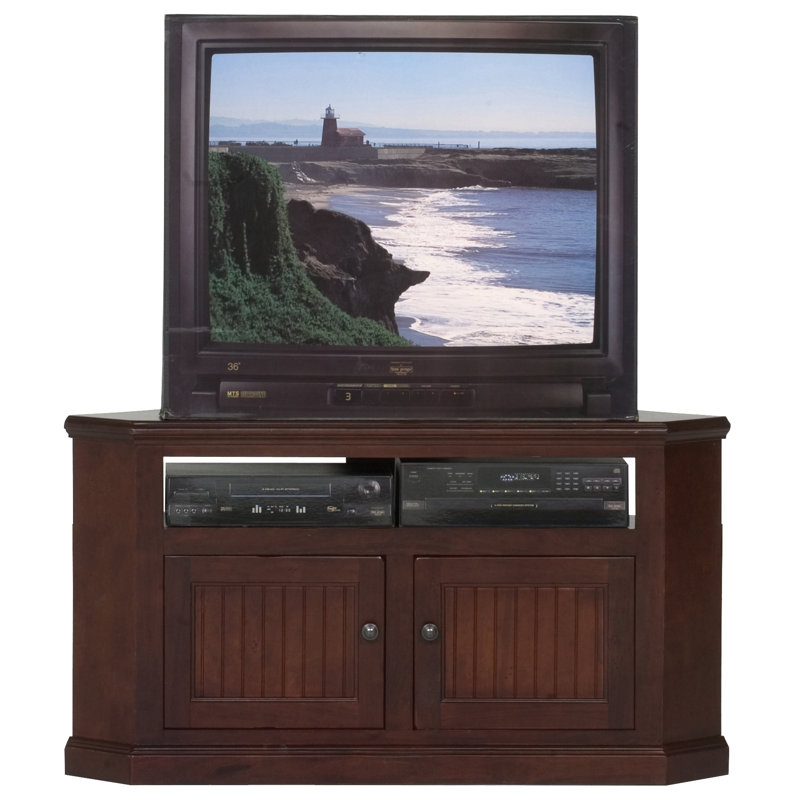 Meuble télé d'angle pour téléviseur de 55 po ou moins, Rhum des Caraïbes
