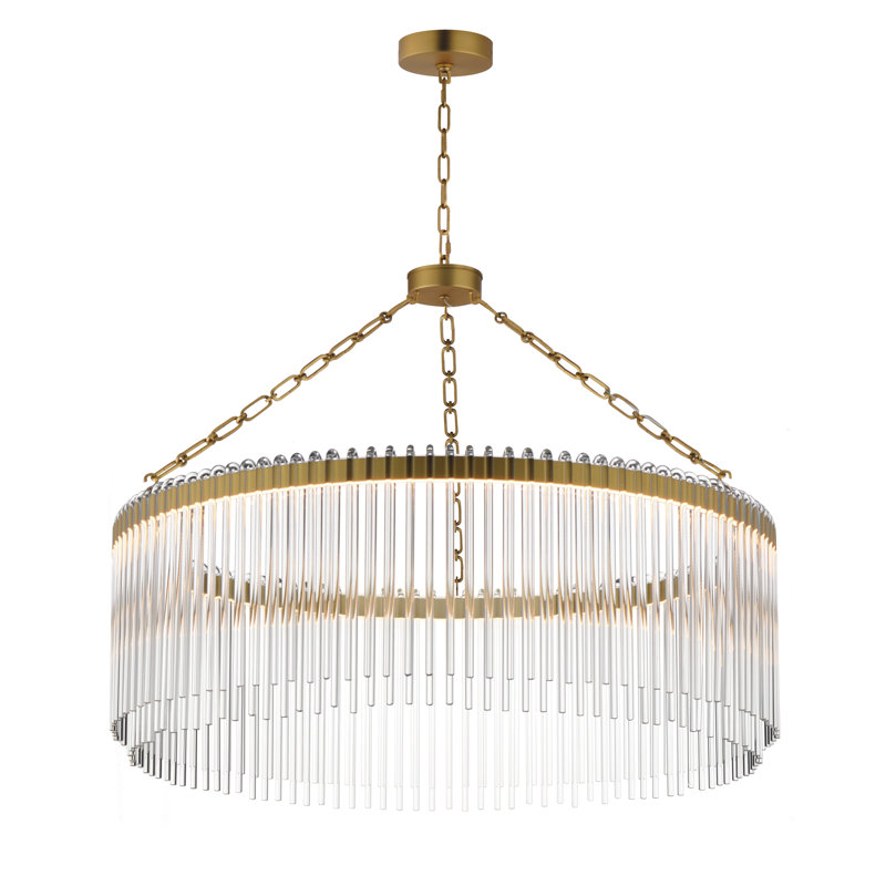 Jolie-Chandelier, Natural Aged Brass