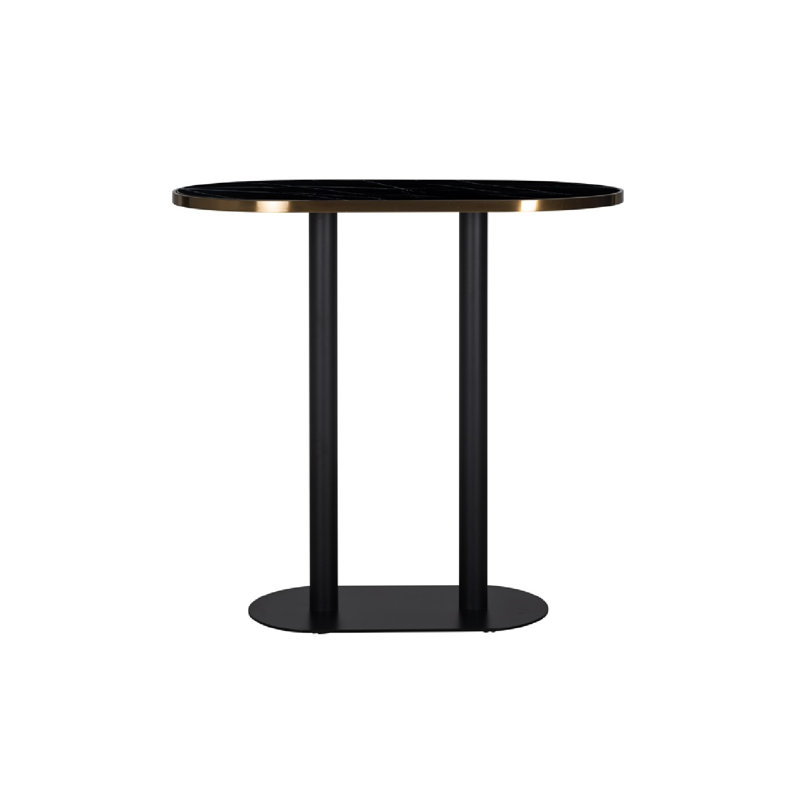Zenza Oval Metal Base Dining Table, 44"