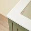 Meuble-lavabo simple autoportant de 18 po entièrement assemblé avec plateau