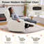Fauteuil inclinable, oscillant et pivotant moderne en chenille avec support lombaire, accoudoir rond et double poche, USB et Type-C-1805753182